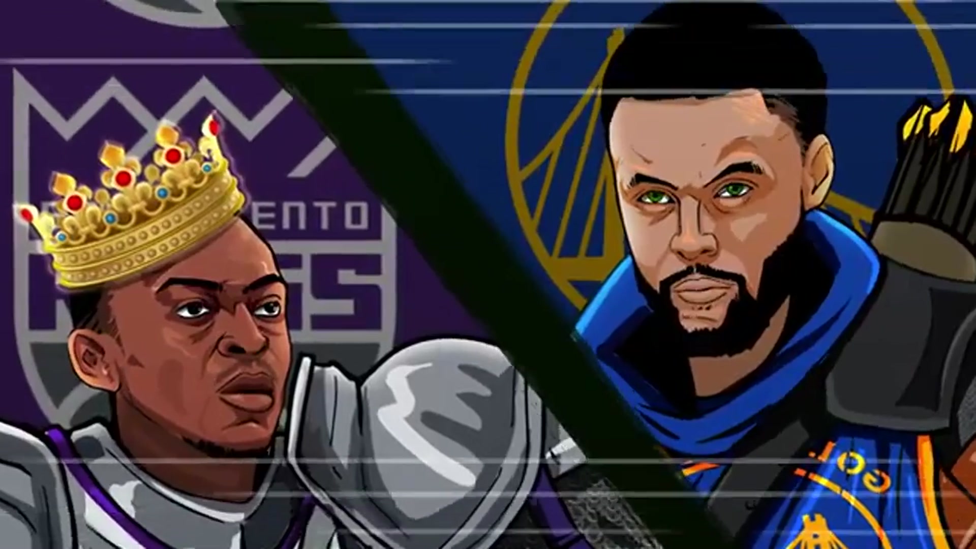 'Video thumbnail for heatcheck: nba animation - warriors defending their castle vs kings'