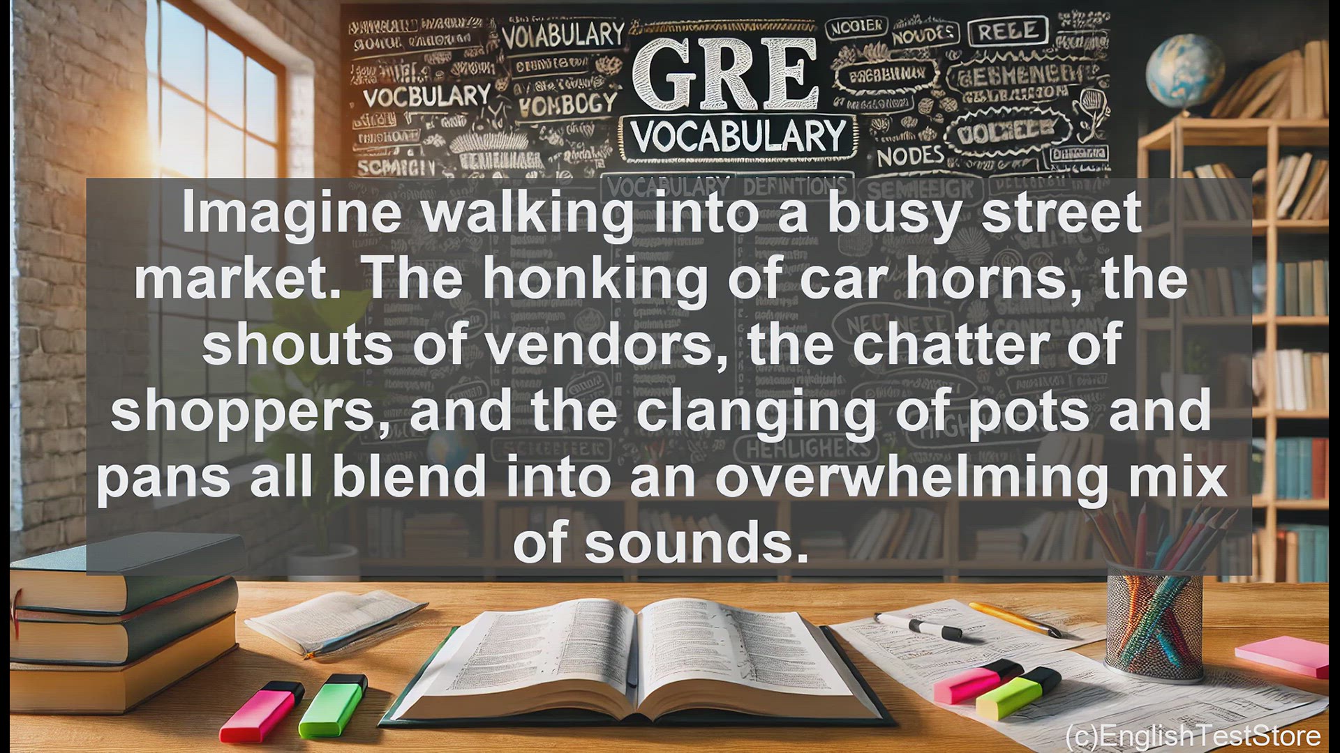 'Video thumbnail for GRE Vocabulary Lesson: Exploring the Cacophony of the Everyday'