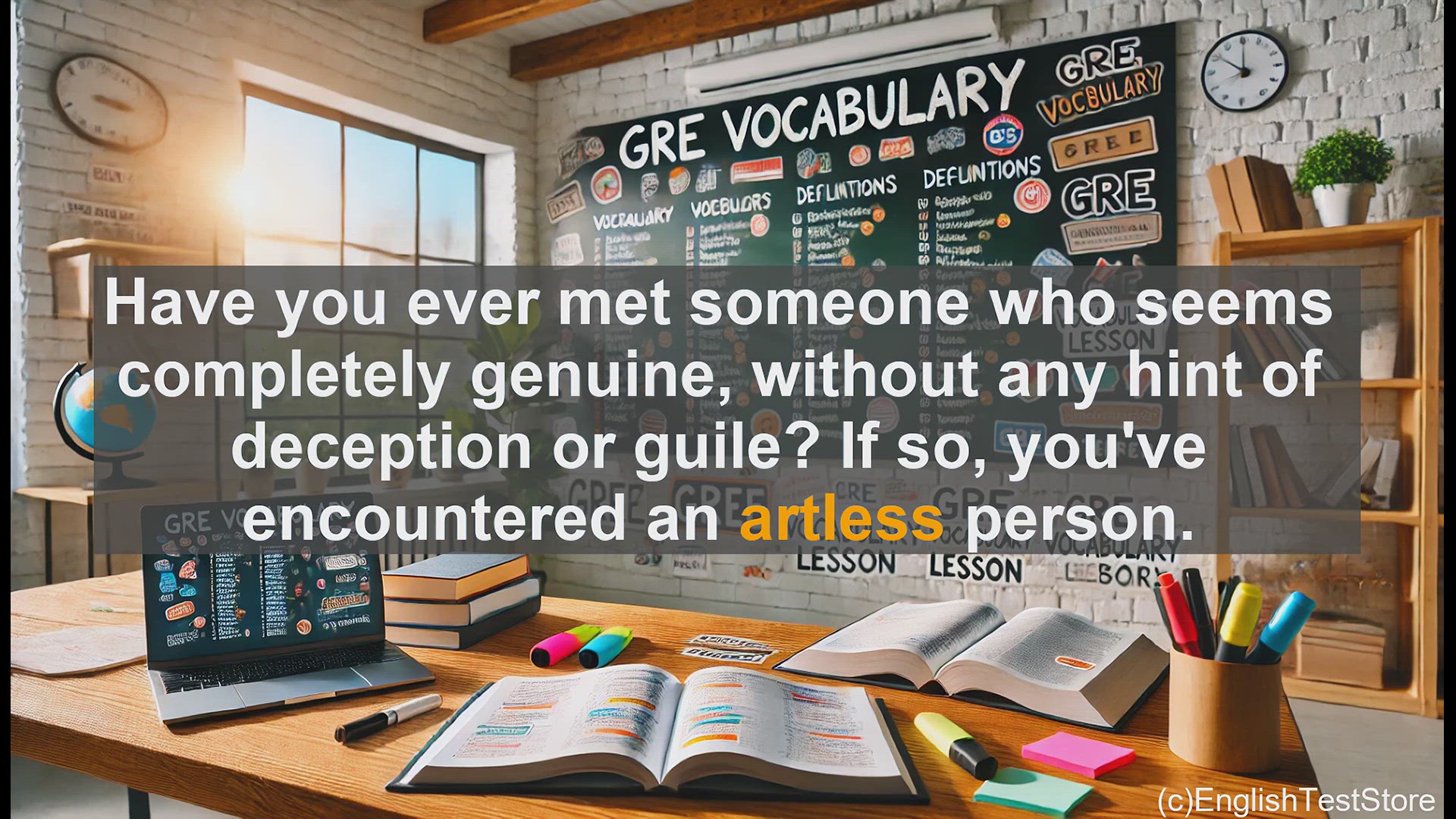 'Video thumbnail for GRE Vocabulary Lesson: The Complexity of Artless - Exploring Honesty and Naivety'