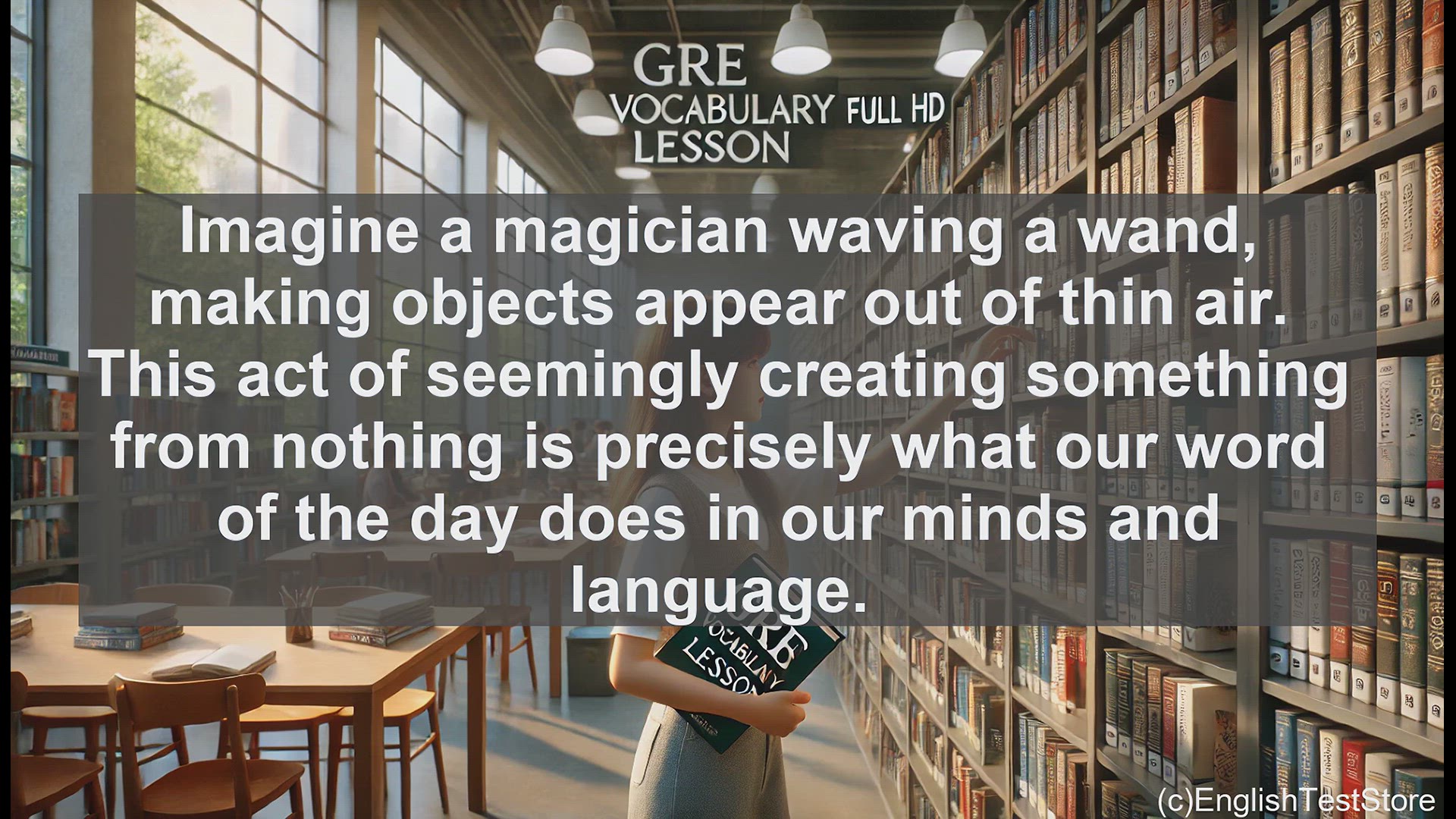 'Video thumbnail for GRE Vocabulary Lesson: The Magic of Conjuring - Exploring the Captivating Word'