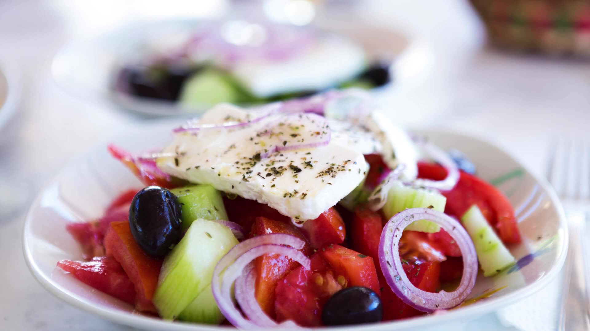 'Video thumbnail for The Perfect Greek Salad with Fresh Ingredients and Big Flavors'