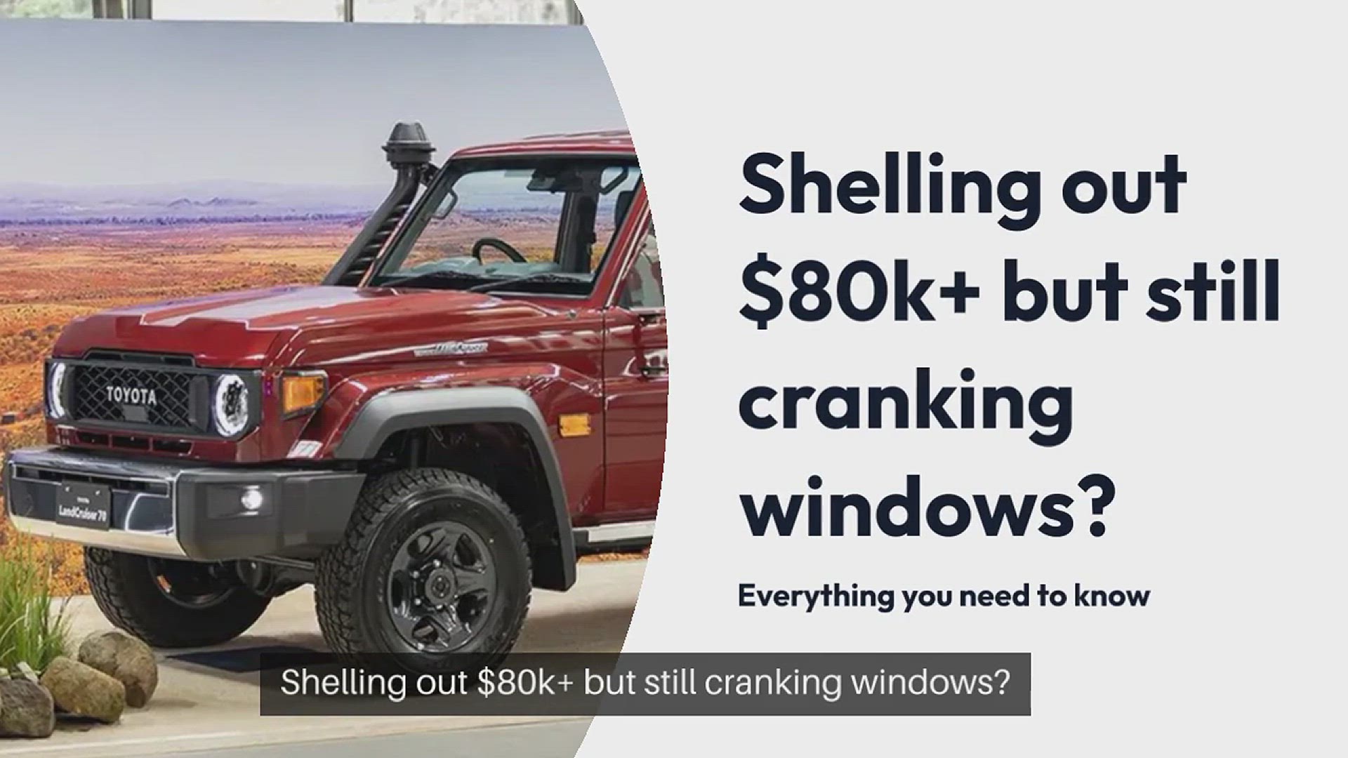 'Video thumbnail for 2024 Toyota LandCruiser 70 Series review: Australian first drive'