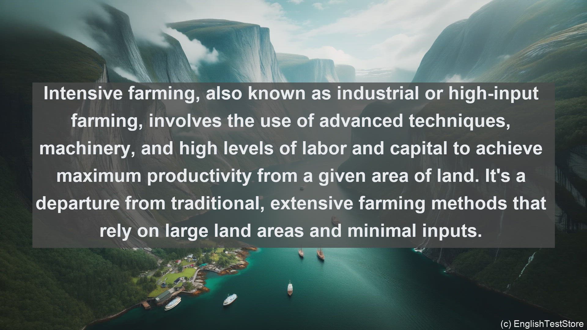 'Video thumbnail for Intensive farming in science  definition and examples'