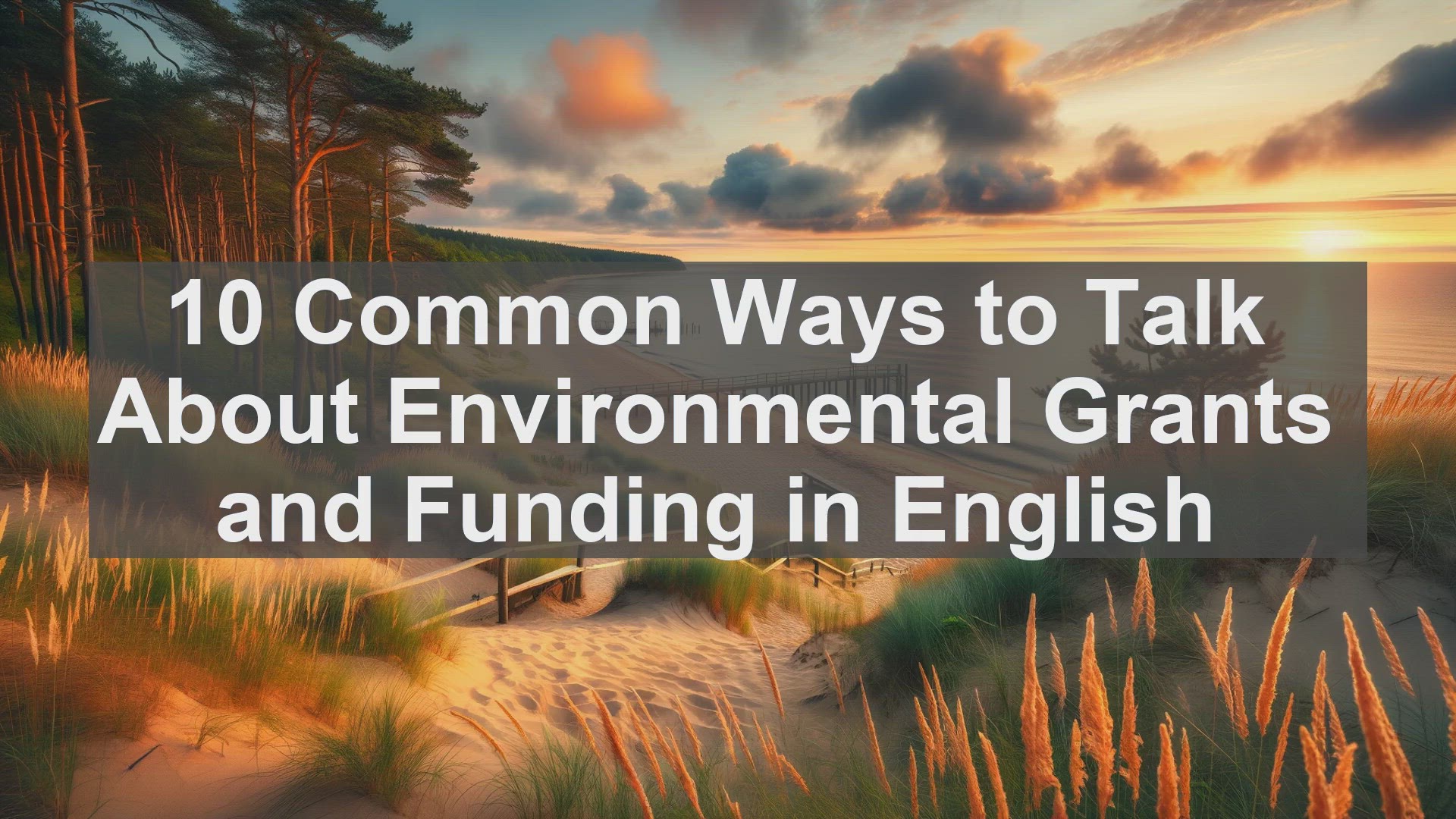 'Video thumbnail for 10 Common Ways to Talk About Environmental Grants and Funding in English '