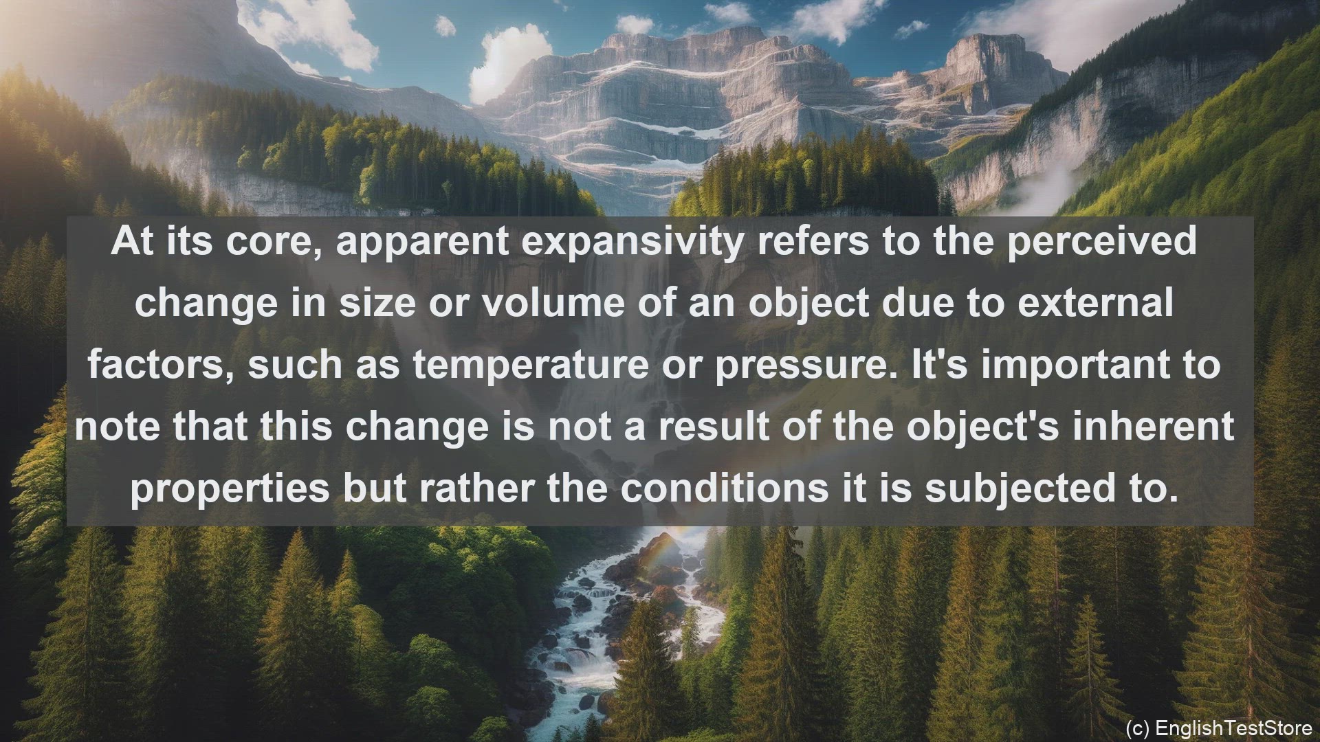 'Video thumbnail for Apparent expansivity in science  definition and examples'