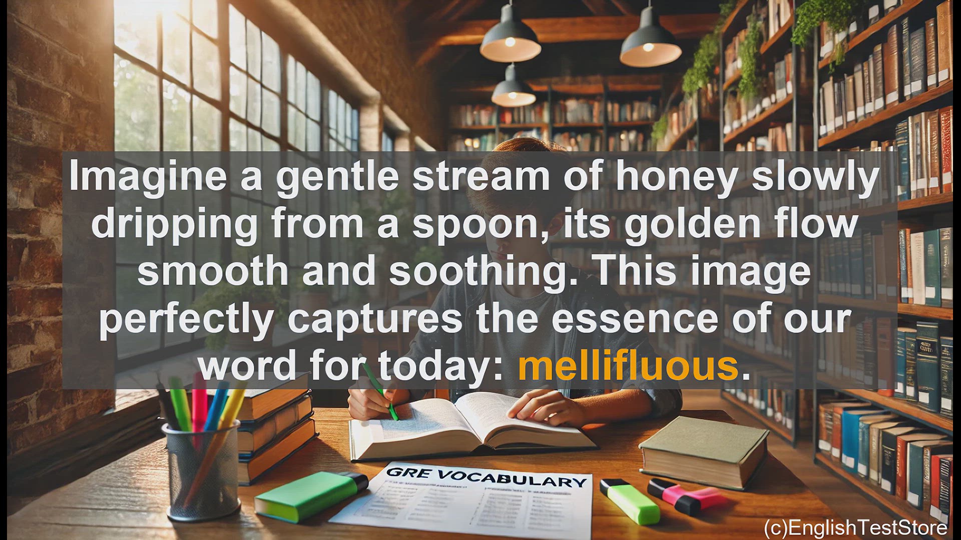 'Video thumbnail for GRE Vocabulary Lesson: The Melodious Essence of Mellifluous'