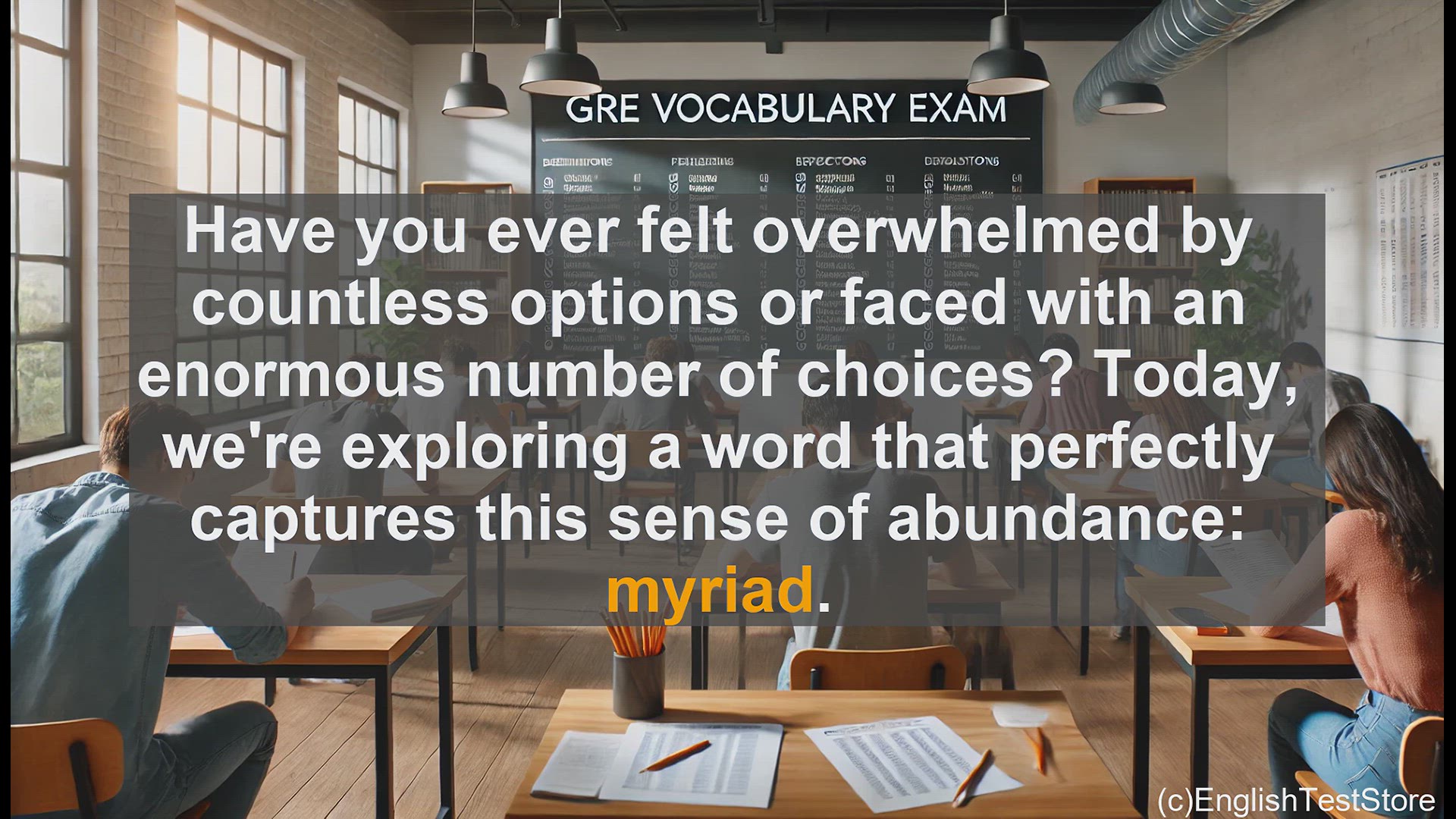 'Video thumbnail for GRE Vocabulary Lesson: Exploring the Boundless World of Myriad'