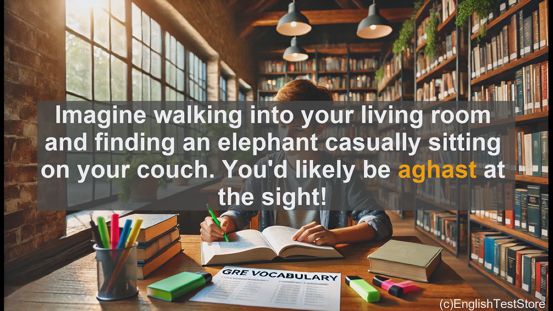 'Video thumbnail for GRE Vocabulary Lesson: Exploring the Powerful Word 'Aghast''