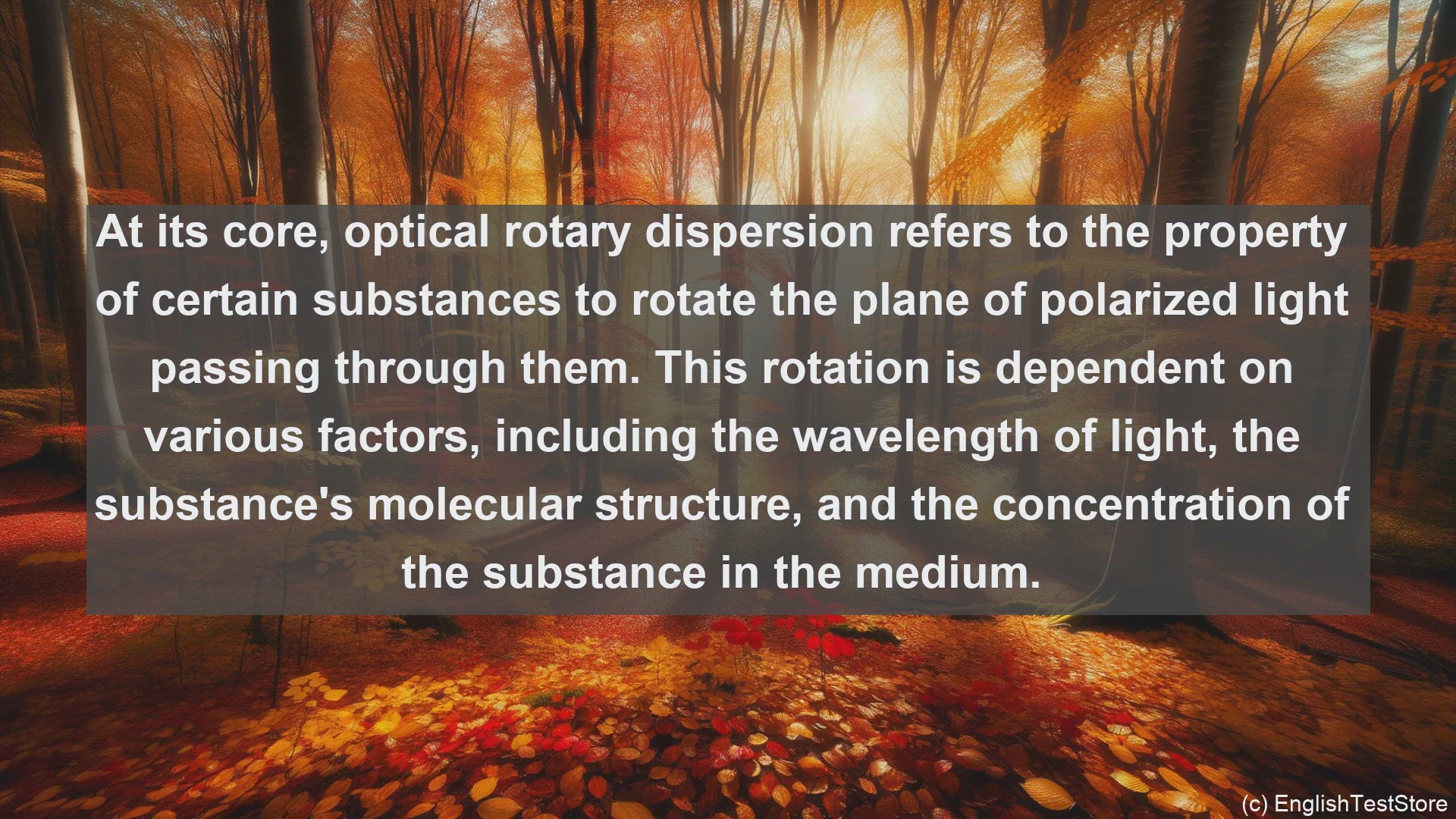 'Video thumbnail for Optical rotary dispersion in science  definition and examples'