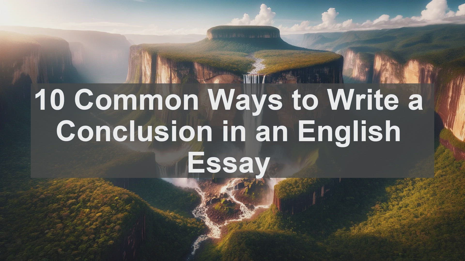'Video thumbnail for 10 Common Ways to Write a Conclusion in an English Essay '