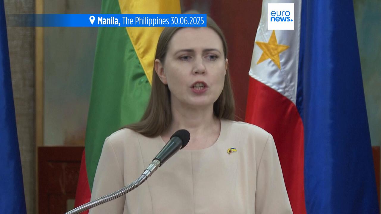 'Video thumbnail for Lithuania and the Philippines sign security pact to counter 'authoritarian axis' of China and Russia'