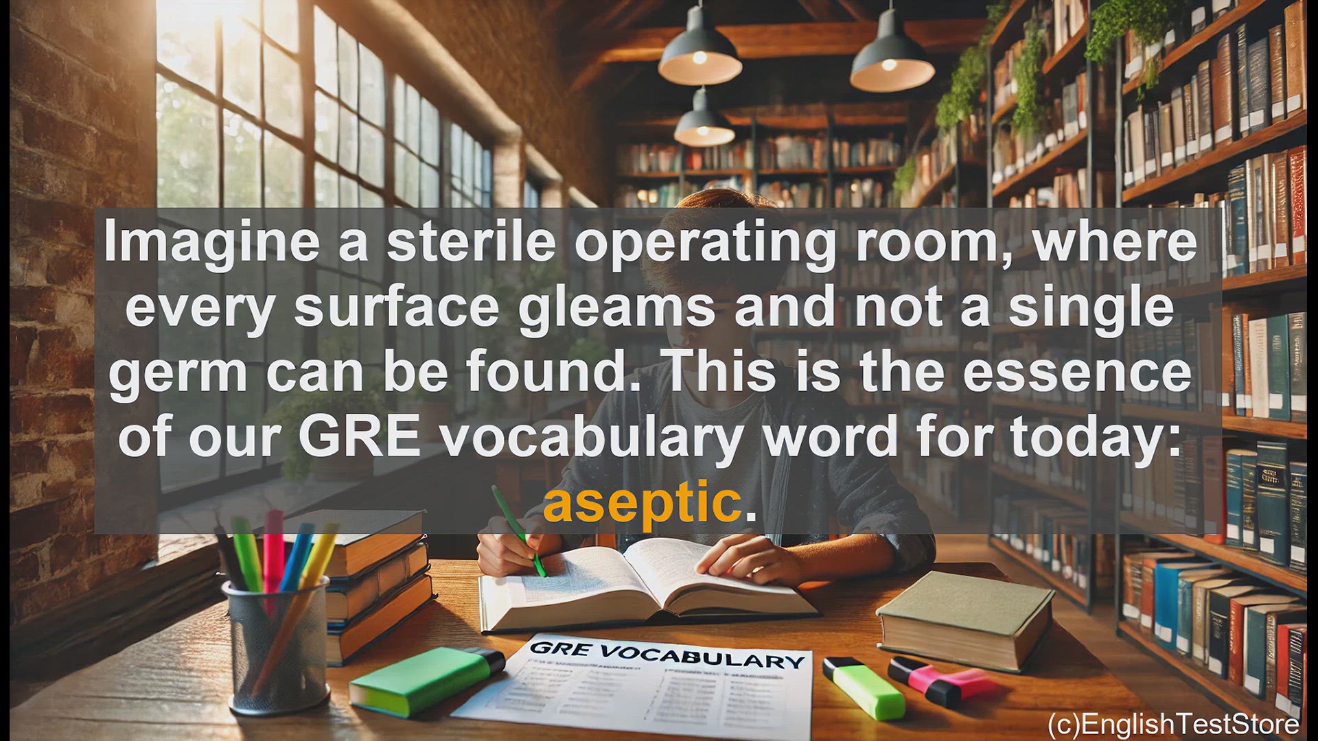 'Video thumbnail for GRE Vocabulary Lesson: Mastering the GRE Vocabulary - Aseptic'