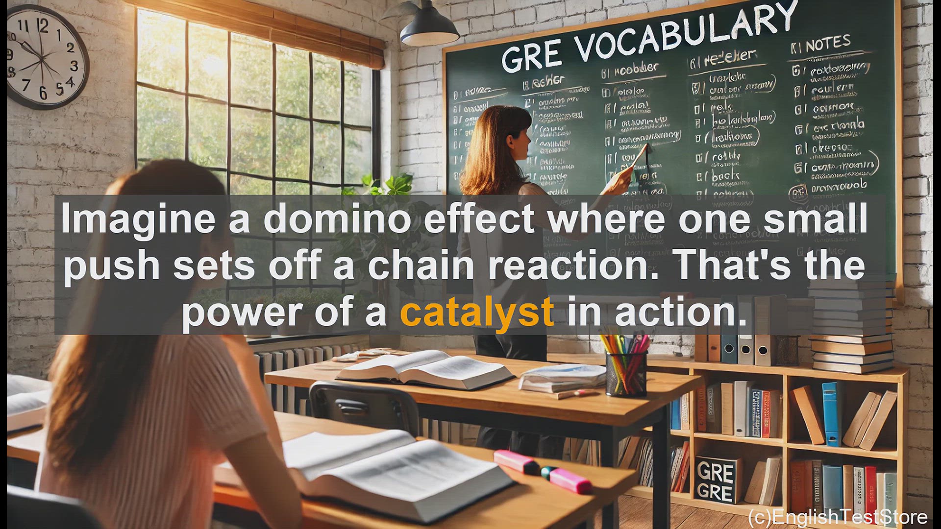 'Video thumbnail for GRE Vocabulary Lesson: The Powerful Role of Catalysts - Unlocking Change and Transformation'