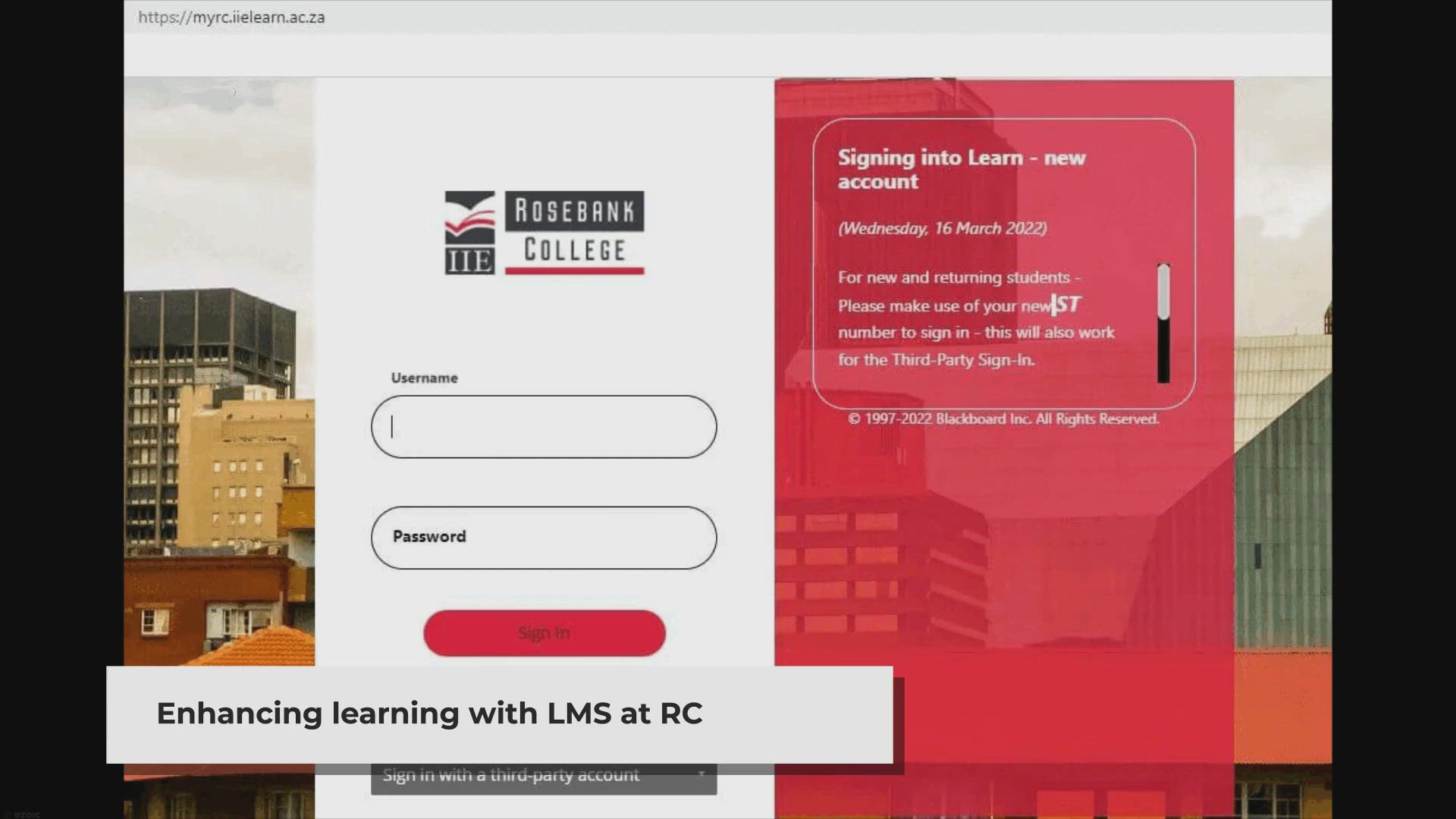 Video thumbnail for RC Learn Portal Login
