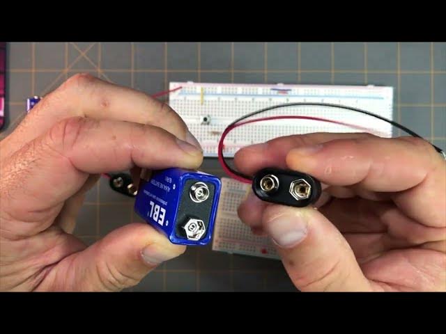 'Video thumbnail for Connecting the 9V Battery - Step 7: A Simple Switch Circuit'