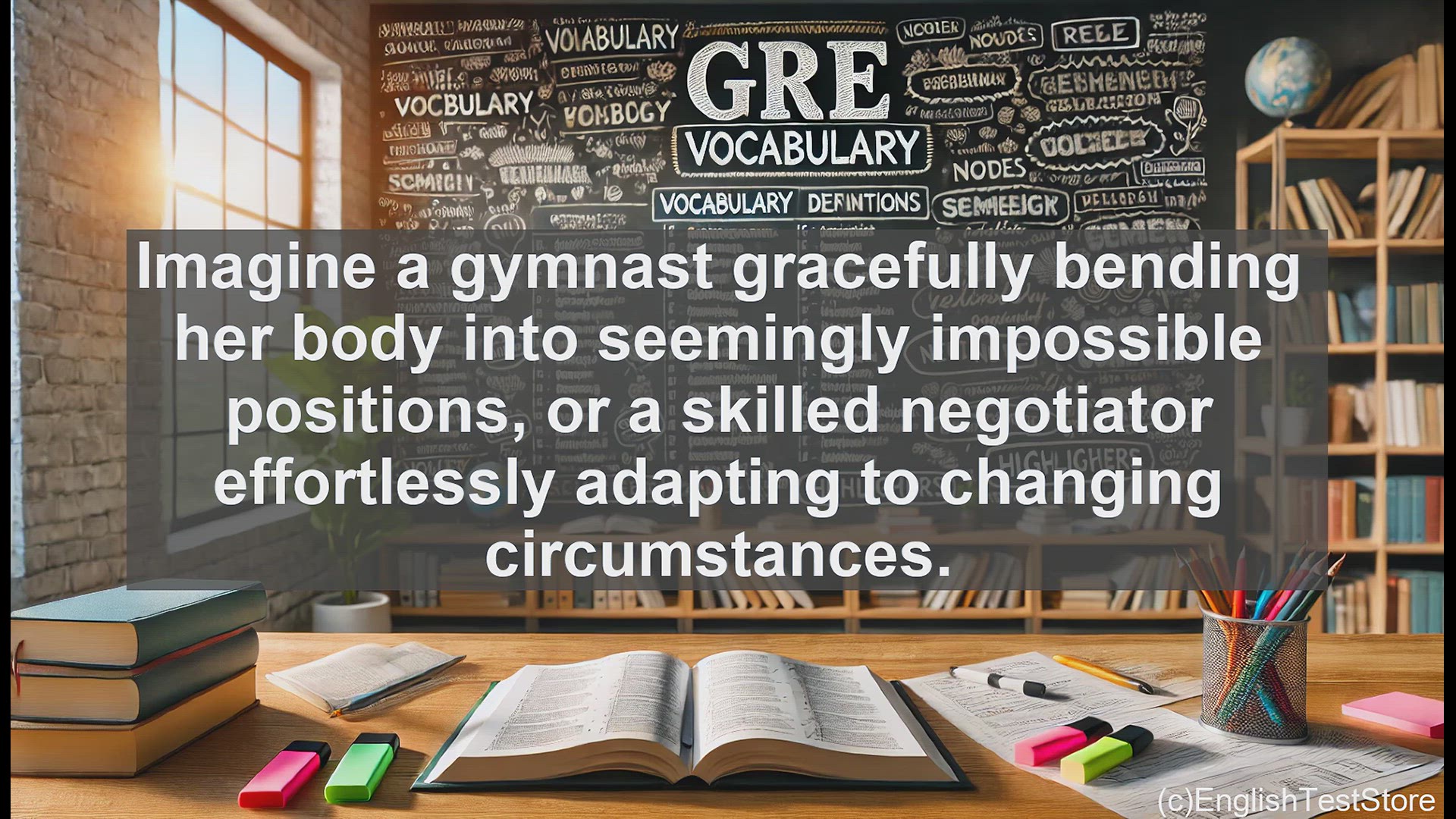'Video thumbnail for GRE Vocabulary Lesson: The Versatility of Supple - Exploring Physical and Mental Flexibility'