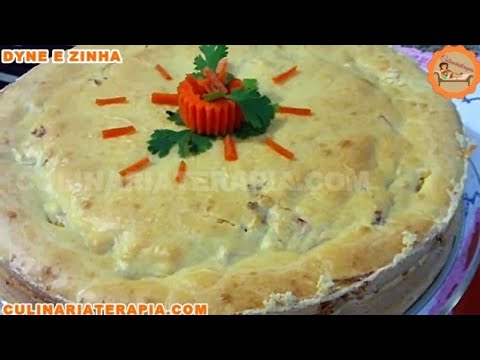 'Video thumbnail for Empadão de Liquidificador com Recheio de Frango Fácil e Rápido - Dyne e Zinha'