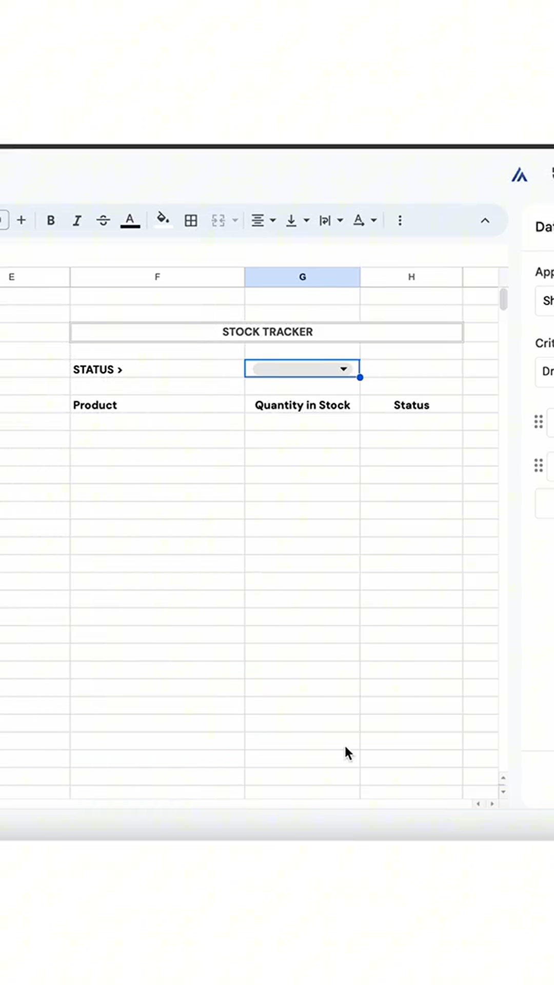 Video thumbnail for Create a dynamic inventory_stock tracker in #GoogleSheets in less than a minute