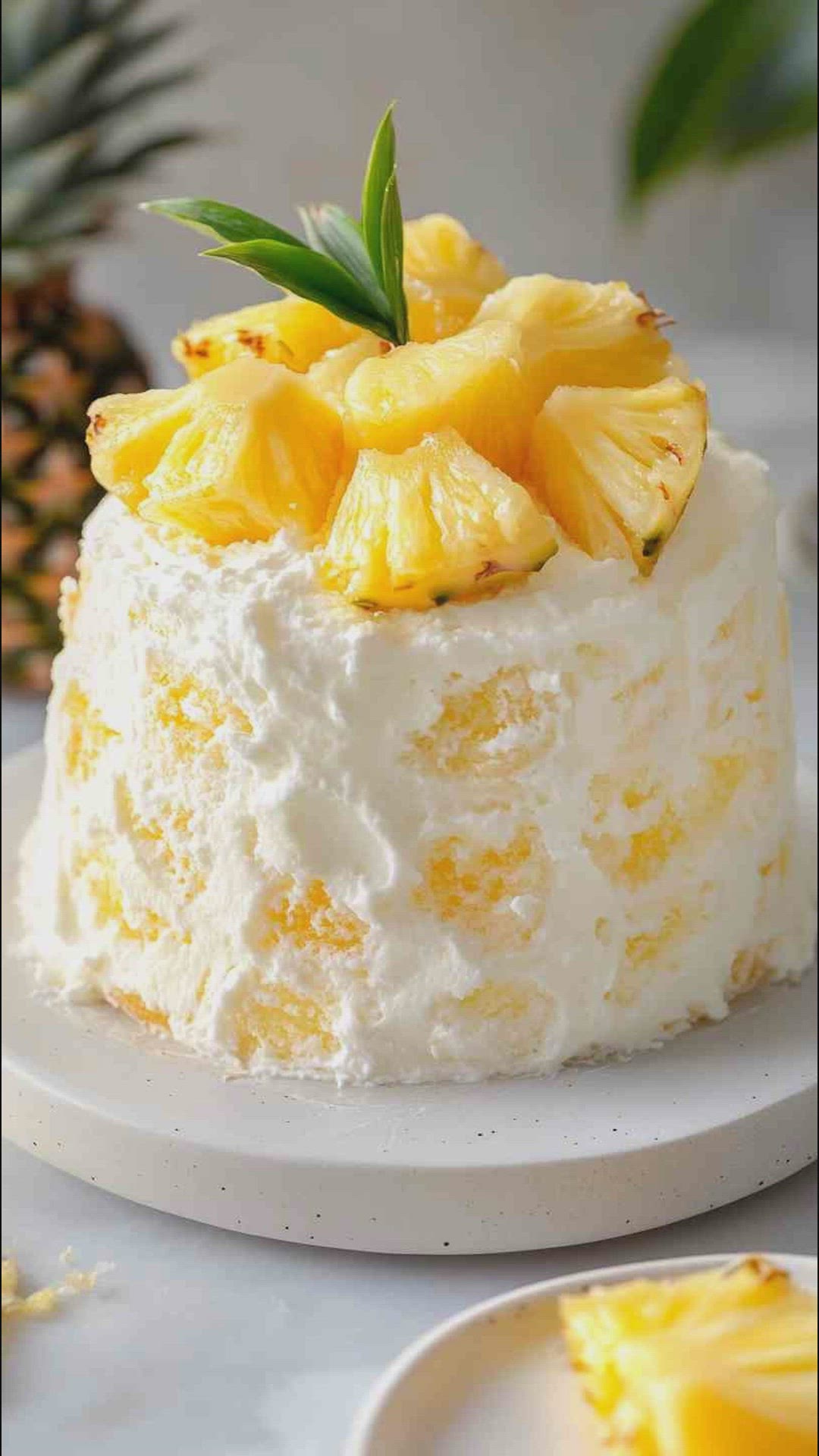 'Video thumbnail for Tropical Pineapple Angel Food Cake Recipe'