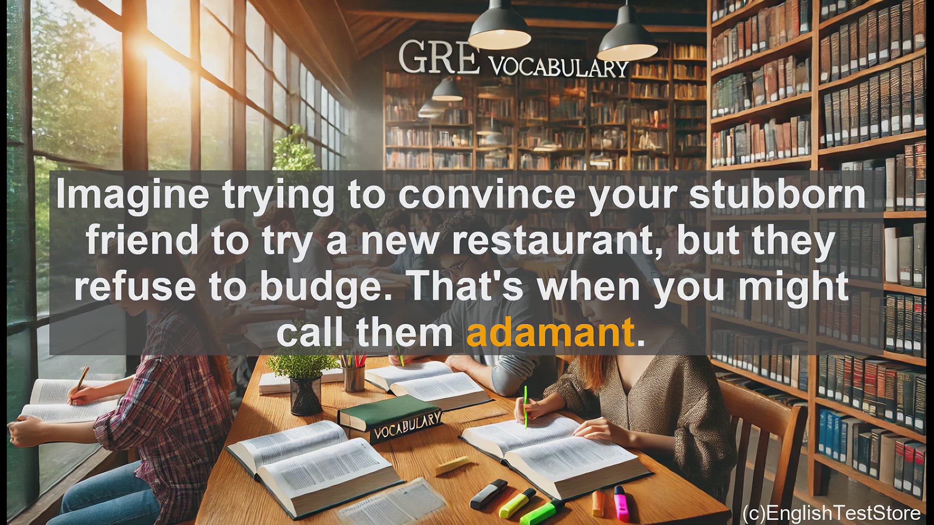 'Video thumbnail for GRE Vocabulary Lesson: Adamant - Mastering an Unshakeable Vocabulary'