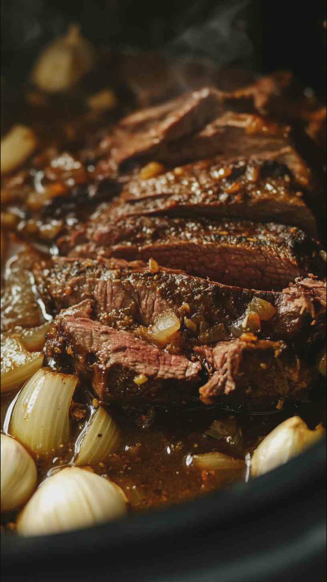 'Video thumbnail for Slow Cooked Sirloin Tip Roast with Onion and Garlic Recipe'