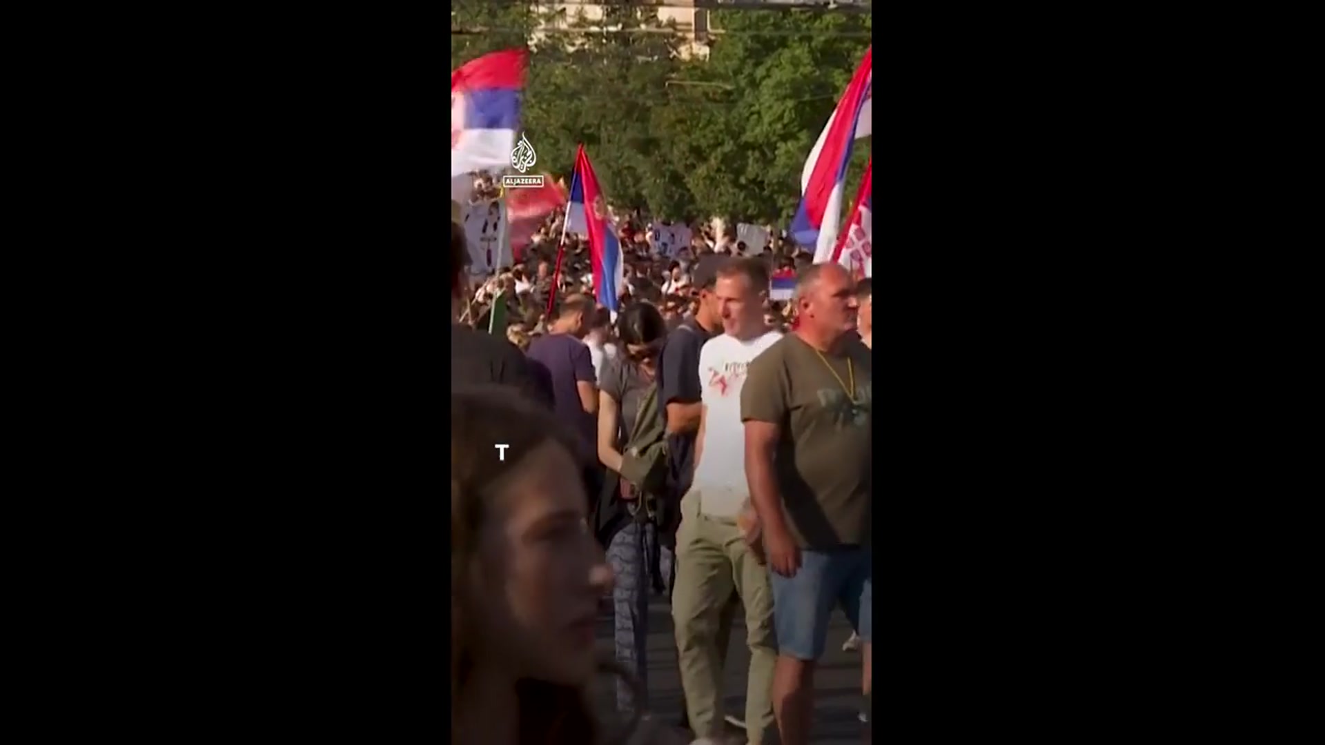 'Video thumbnail for Police clash with protesters in Serbia as tens of thousands demand election'