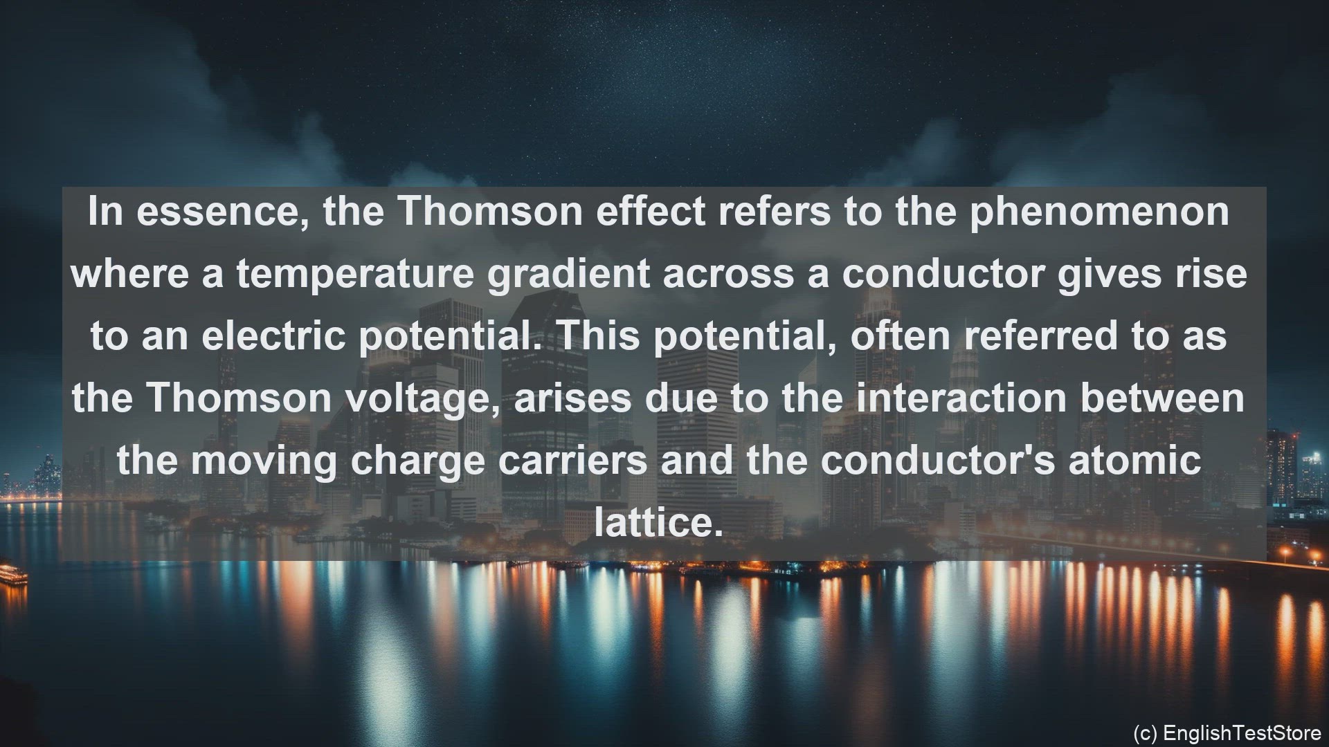 'Video thumbnail for Thomson effect in science  definition and examples'