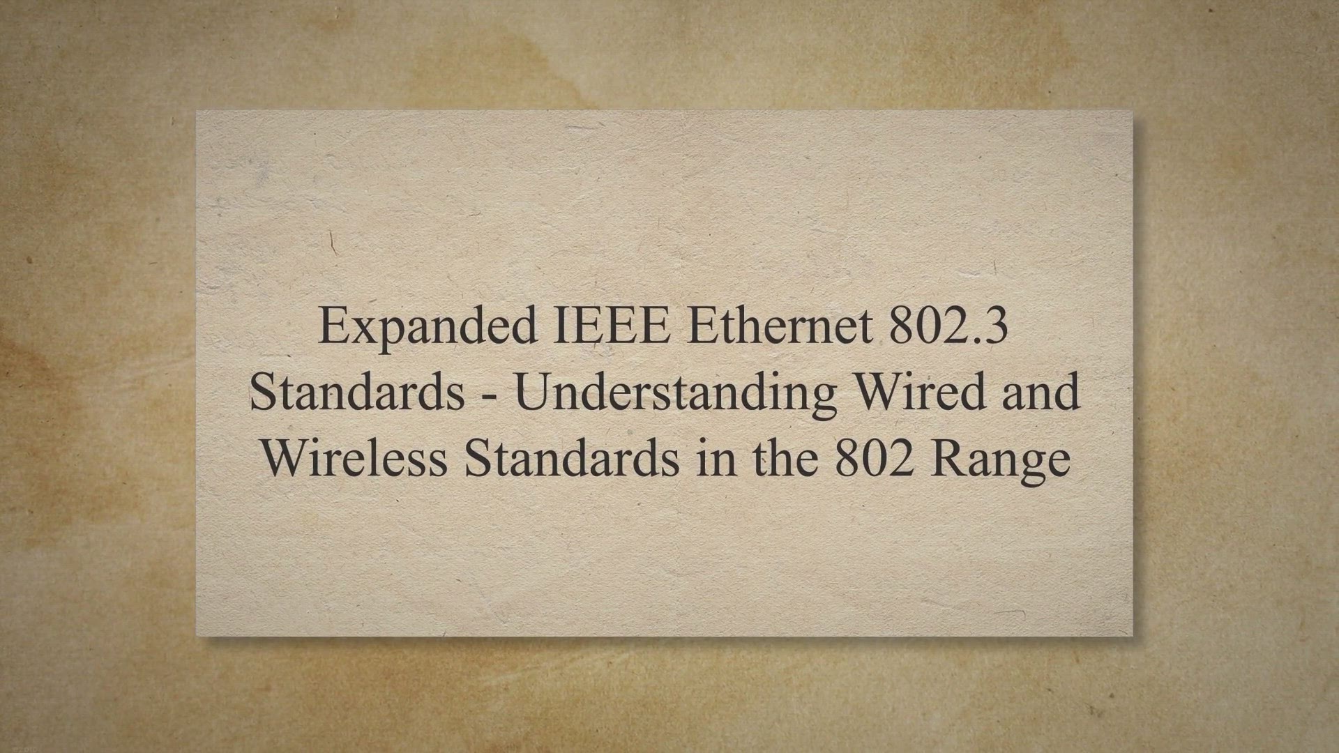 ieee 802 standards
