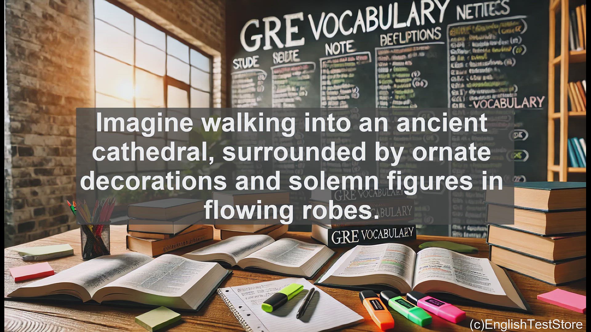 'Video thumbnail for GRE Vocabulary Lesson: Exploring the Meaning and Usage of 'Ecclesiastic''