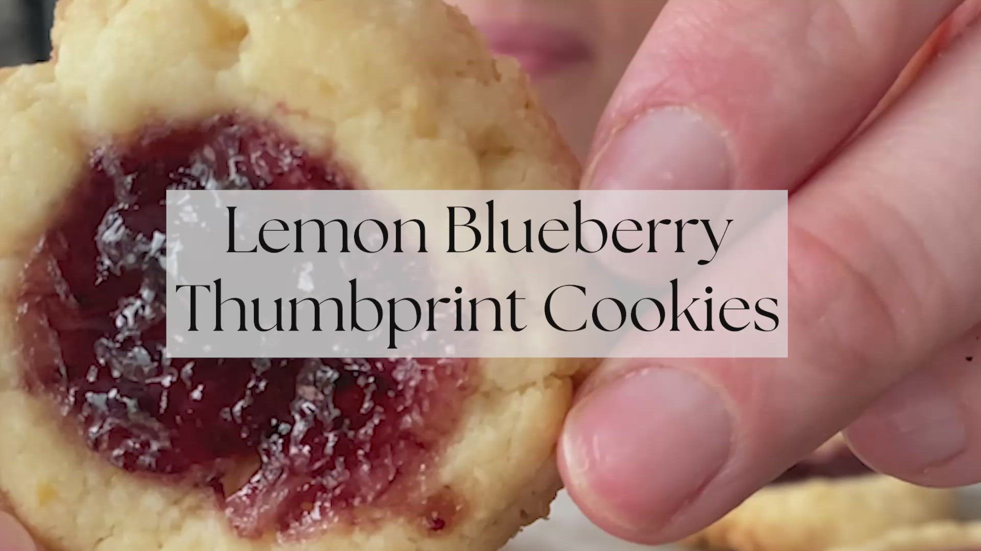 'Video thumbnail for Lemon Blueberry Thumbprint Cookies'