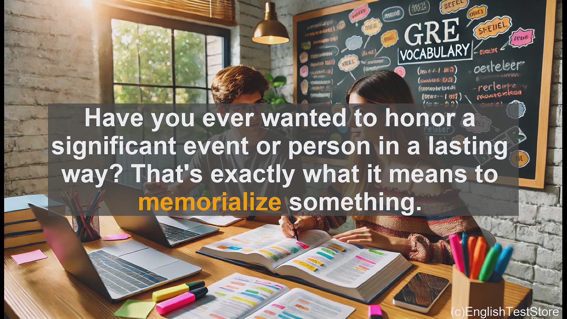 'Video thumbnail for GRE Vocabulary Lesson: Memorializing the Past - Preserving Memories for the Future'