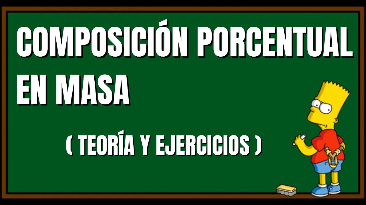 'Video thumbnail for ?? ¿Qué es y cómo calcular la COMPOSICIÓN PORCENTUAL en masa de COMPUESTOS en QUÍMICA? (MUY FÁCIL)'