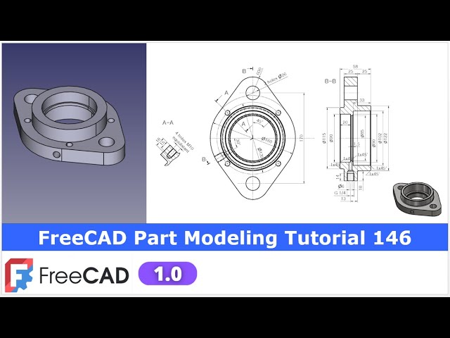 'Video thumbnail for FreeCAD Part Modeling Tutorial 146 | FreeCAD Tutorial | 3D Modeling | Learn FreeCAD | Mechnexus |'