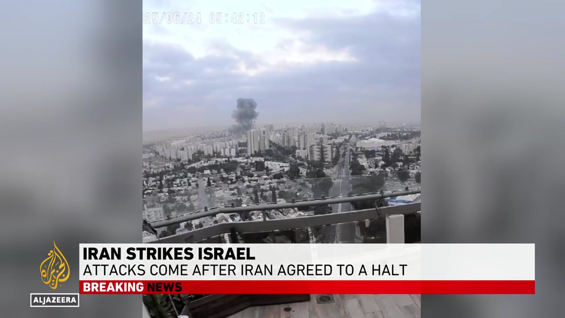 'Video thumbnail for Iran attacks Israel with missiles after ceasefire, Beersheva hit, casualties reported'