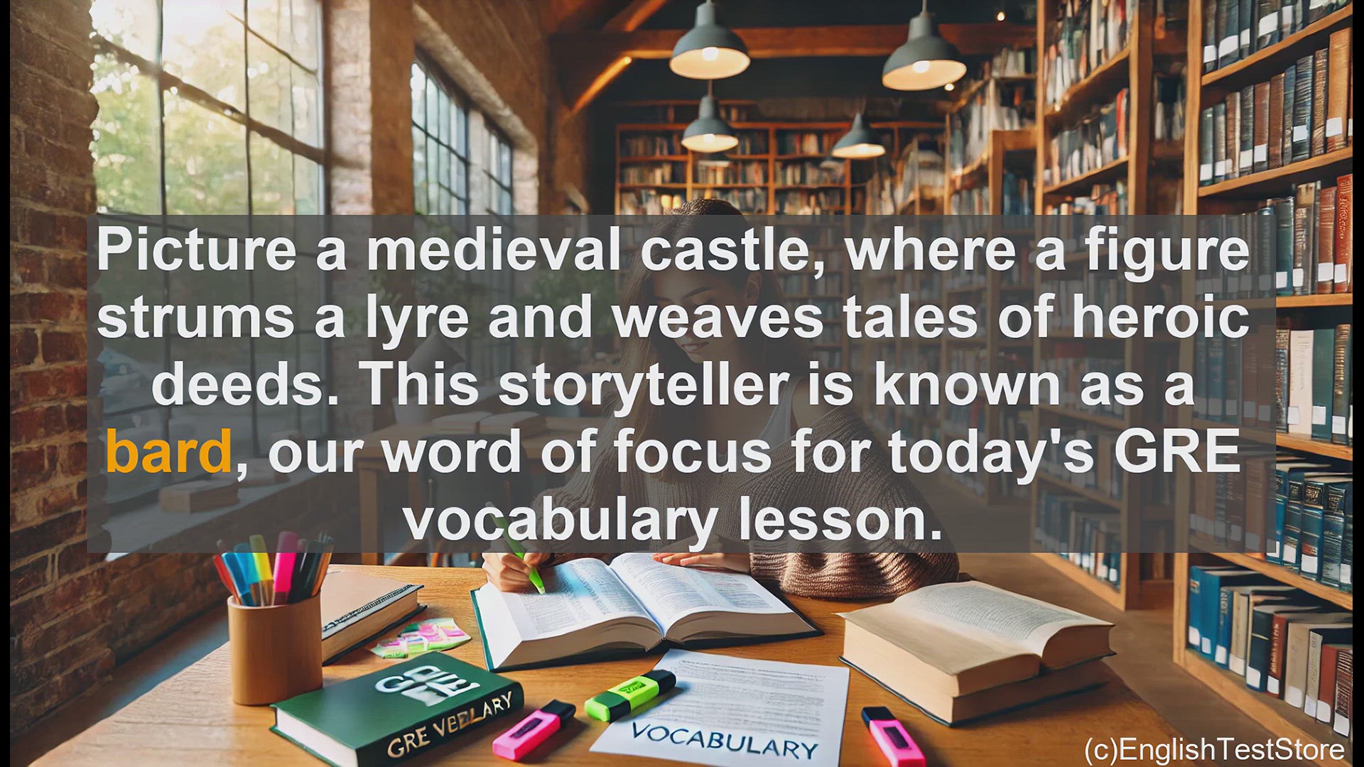 'Video thumbnail for GRE Vocabulary Lesson: The Bard - Exploring the Poetic Tradition'