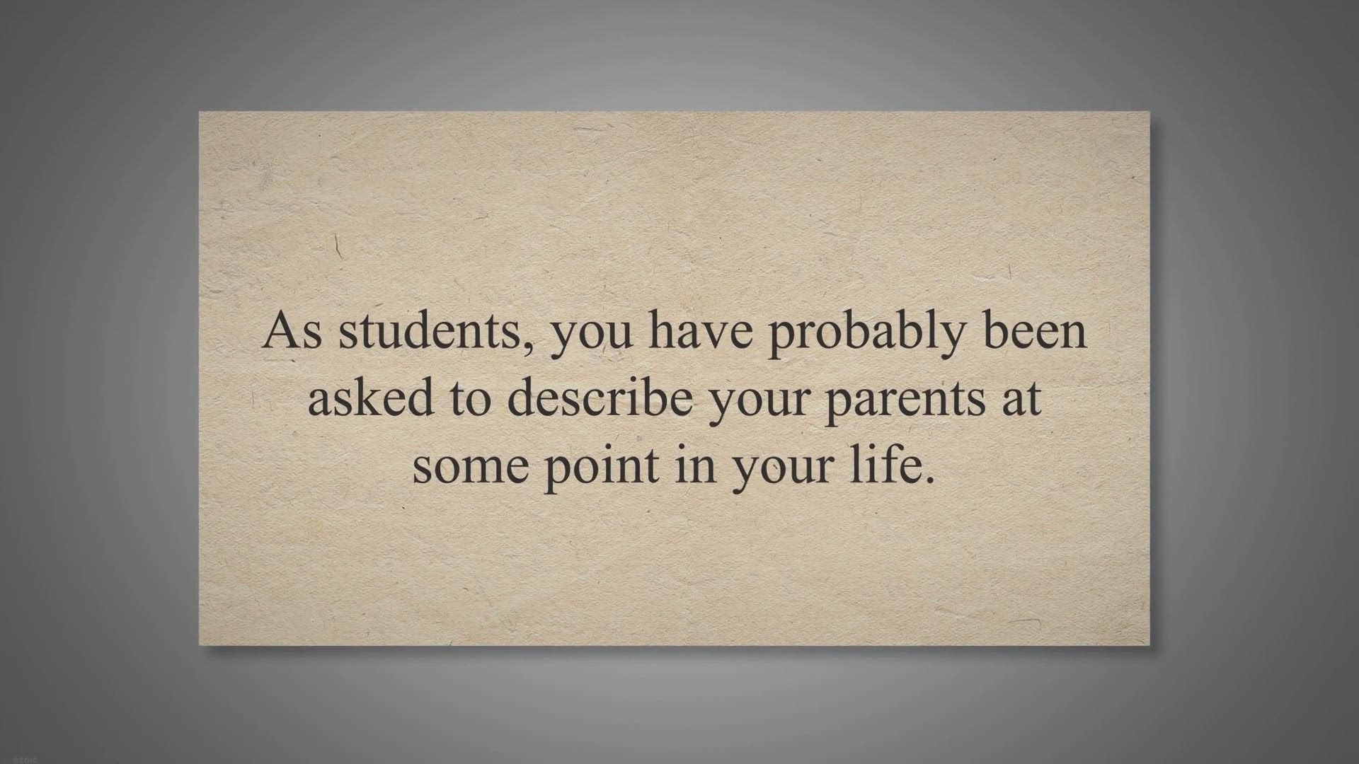 Video thumbnail for Empowering Students to Appreciate Their Parents: The Top 20 Adjectives for Describing Great Parents