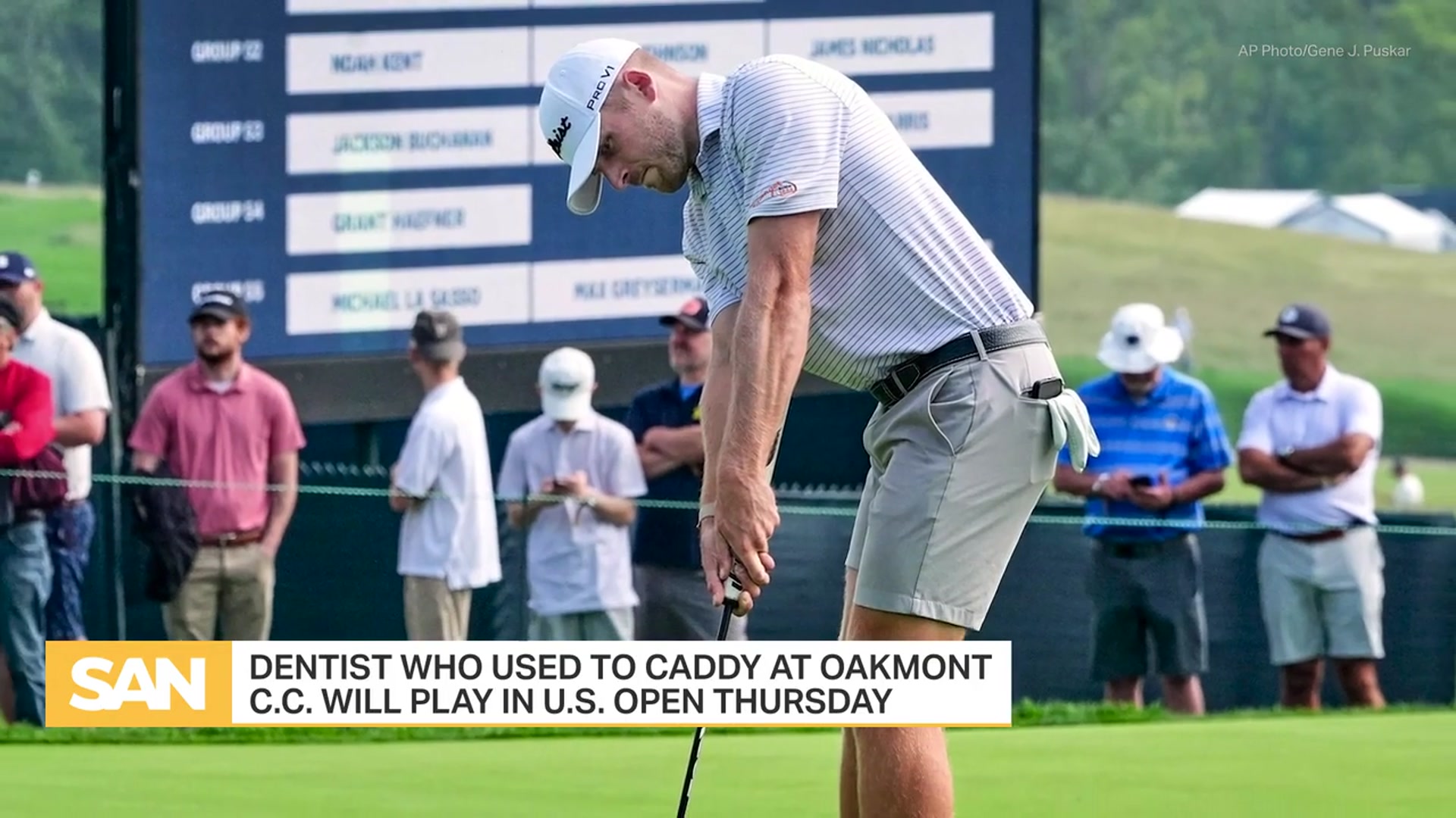 'Video thumbnail for Dentist and former caddy will tee it up in US Open '