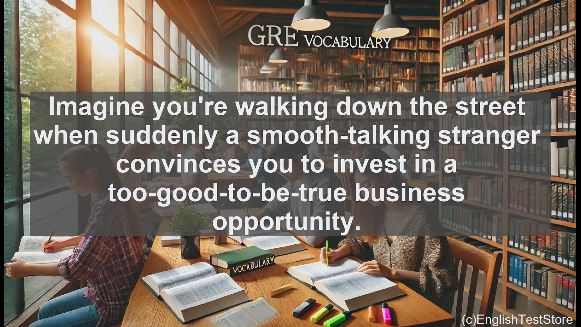'Video thumbnail for GRE Vocabulary Lesson: Avoiding the Mulct - Protecting Yourself from Financial Scams'
