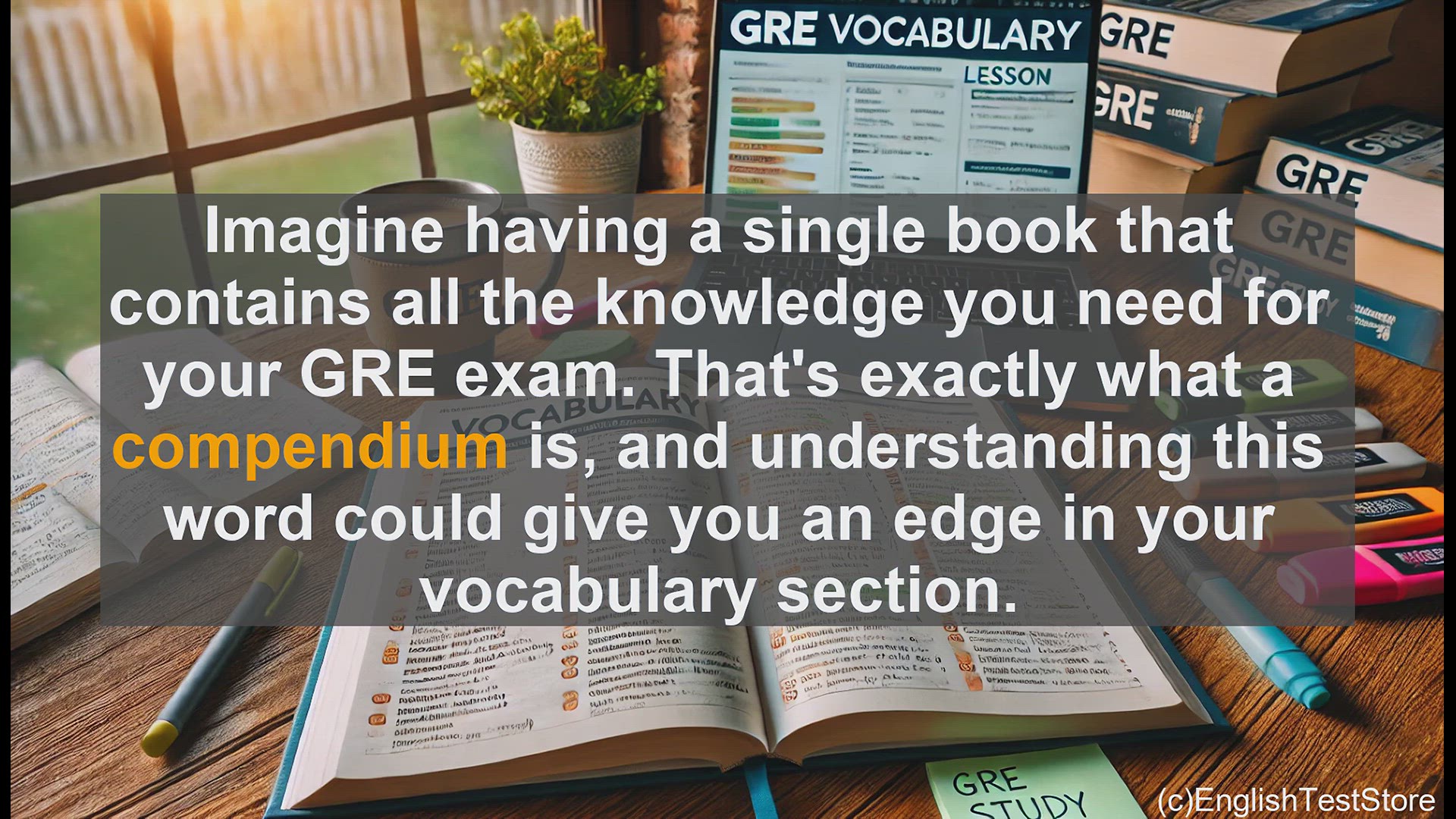 'Video thumbnail for GRE Vocabulary Lesson: Mastering the Compendium - Your GRE Vocabulary Advantage'
