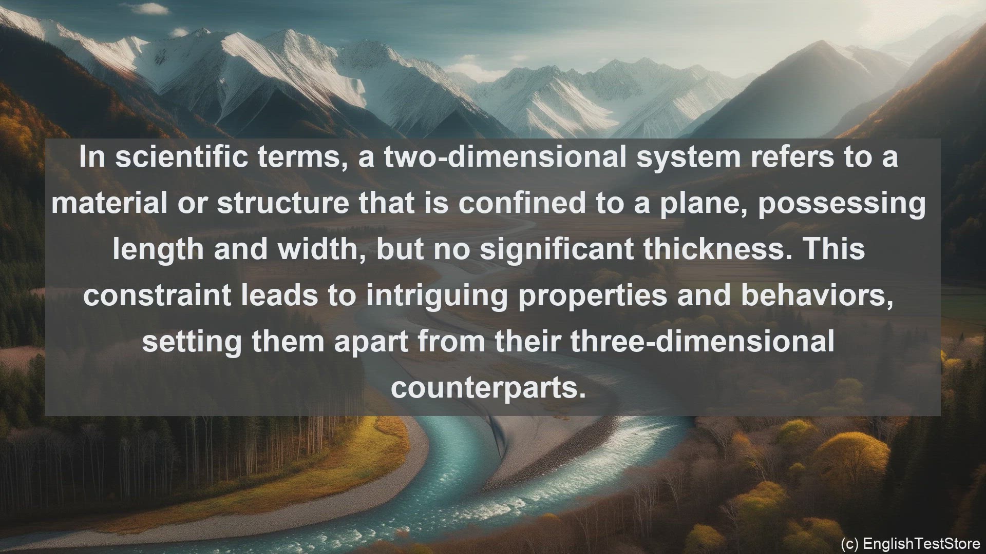 'Video thumbnail for Two dimensional system in science  definition and examples'