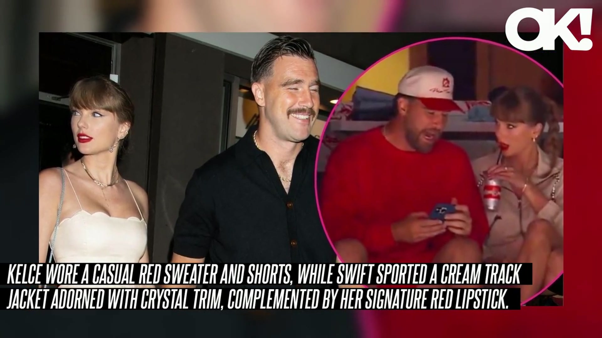 'Video thumbnail for Taylor Swift and Travis Kelce Cozy Up at Hockey Game in Florida: Watch'