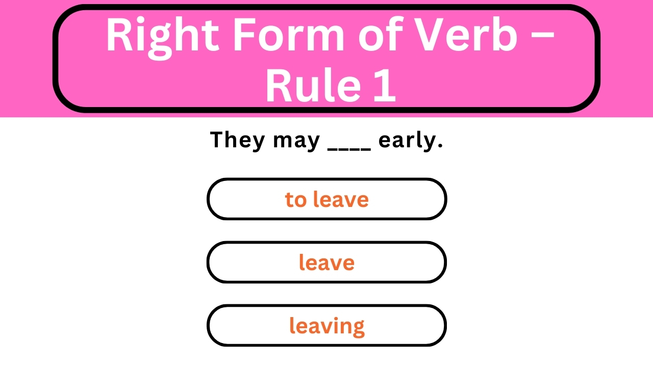 Video thumbnail for English Grammar Practice ||  Right Form of Verb – Rule 1 || English Grammar Test