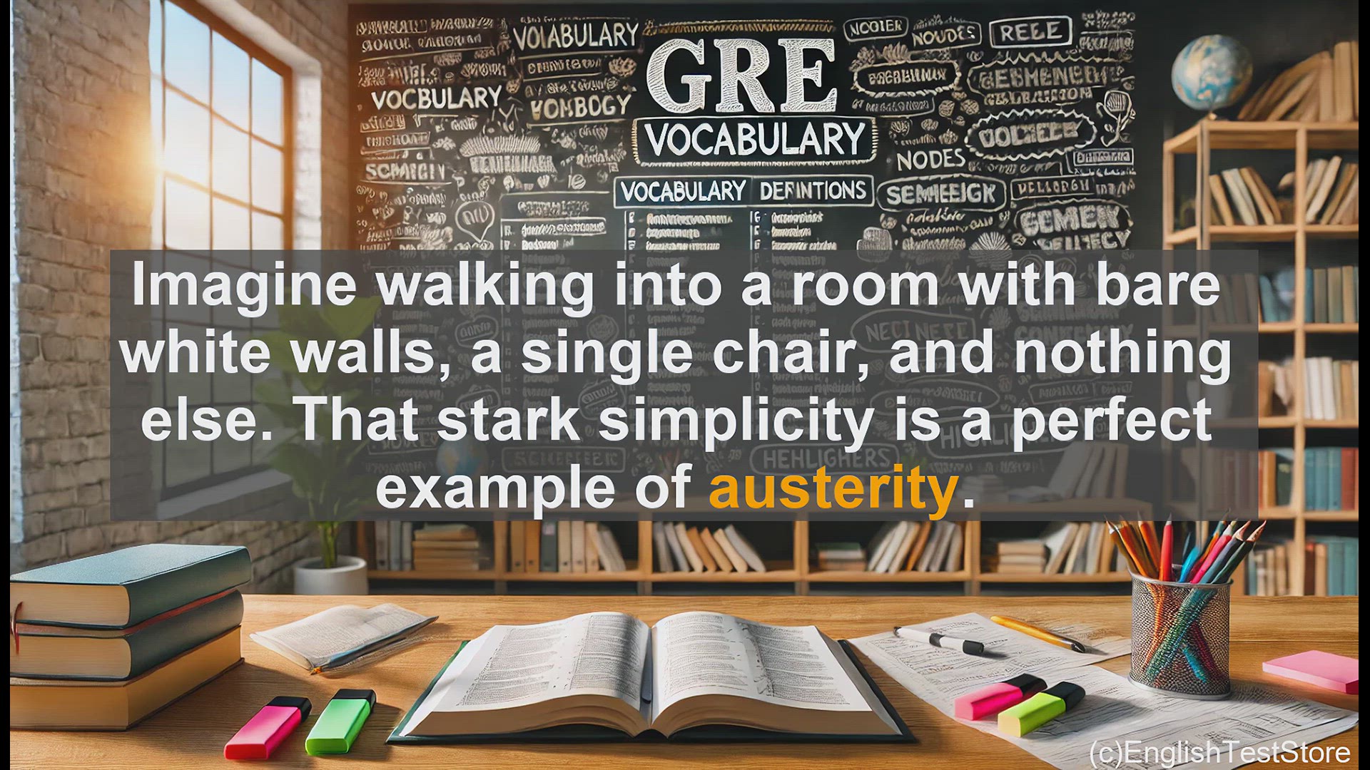 'Video thumbnail for GRE Vocabulary Lesson: Exploring the Powerful Word 'Austerity''