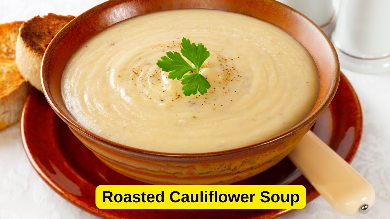 Video thumbnail for How to Make Roasted Cauliflower Soup: video blog