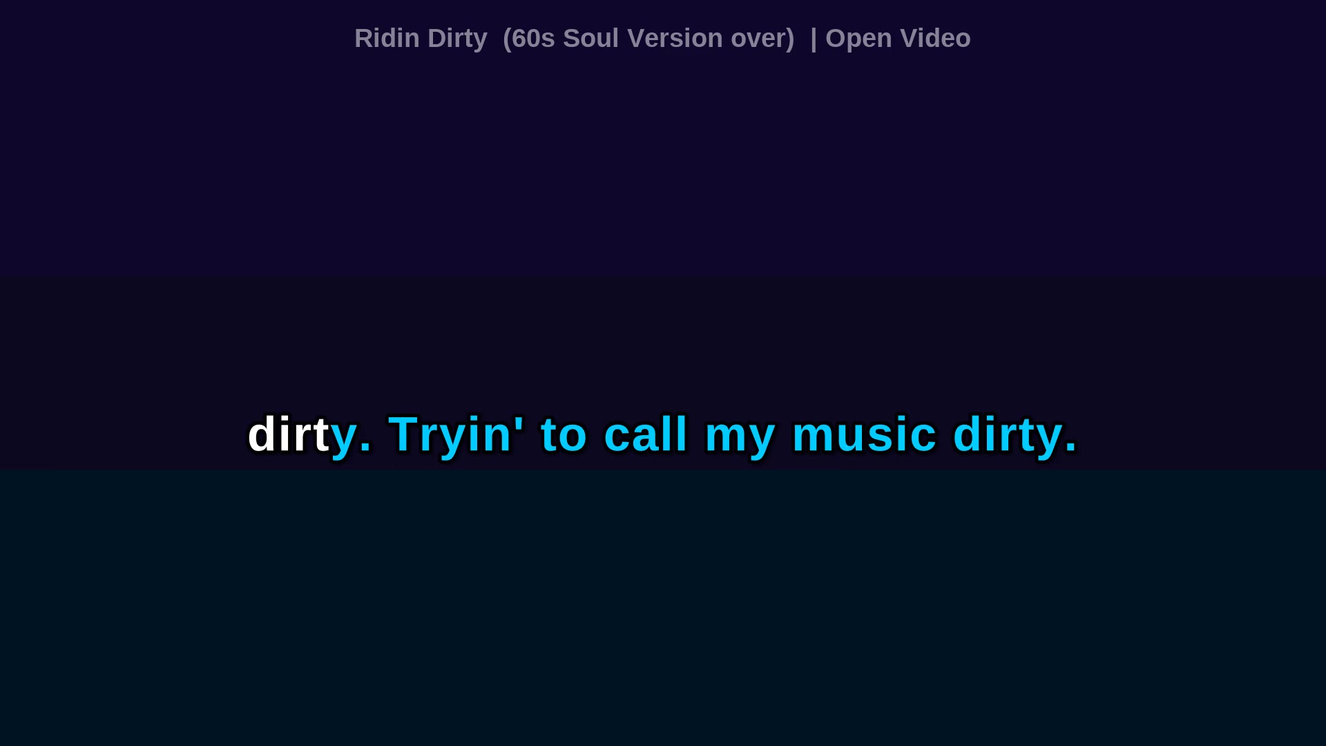 Video thumbnail for *Karaoke w/ Lyrics* Ridin' Dirty (Soul Cover) - not Tyler