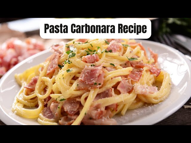 'Video thumbnail for Authentic Pasta Carbonara Recipe Creamy, Savory, and Absolutely Delicious'