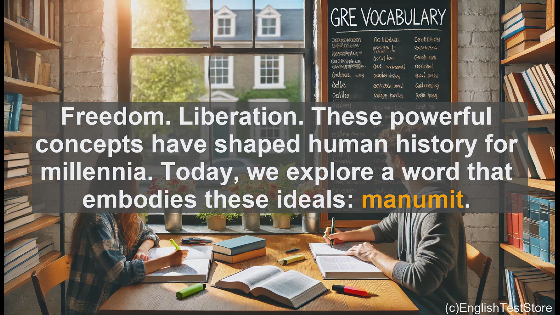 'Video thumbnail for GRE Vocabulary Lesson: Manumit - Freeing the Enslaved'