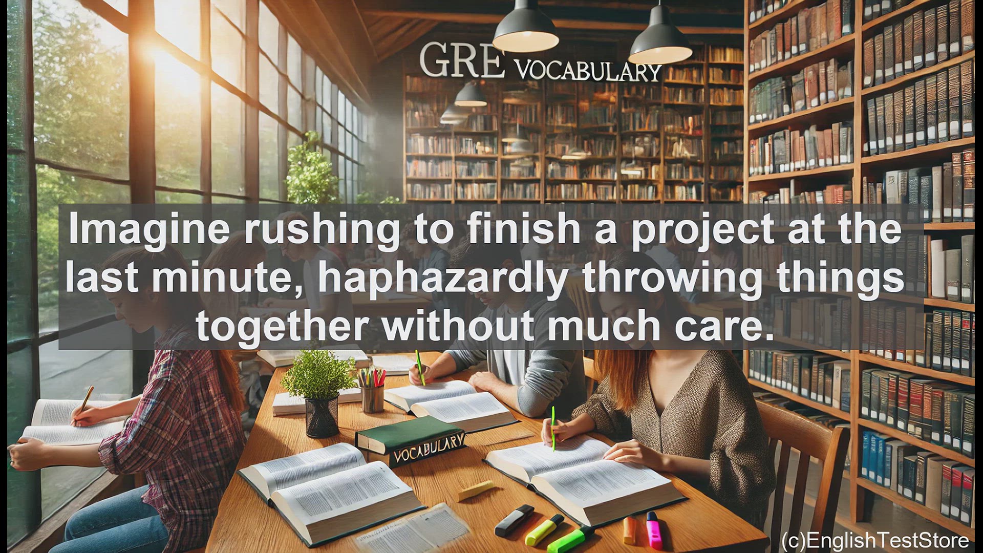 'Video thumbnail for GRE Vocabulary Lesson: Slapdash - The Art of Careless Haste'