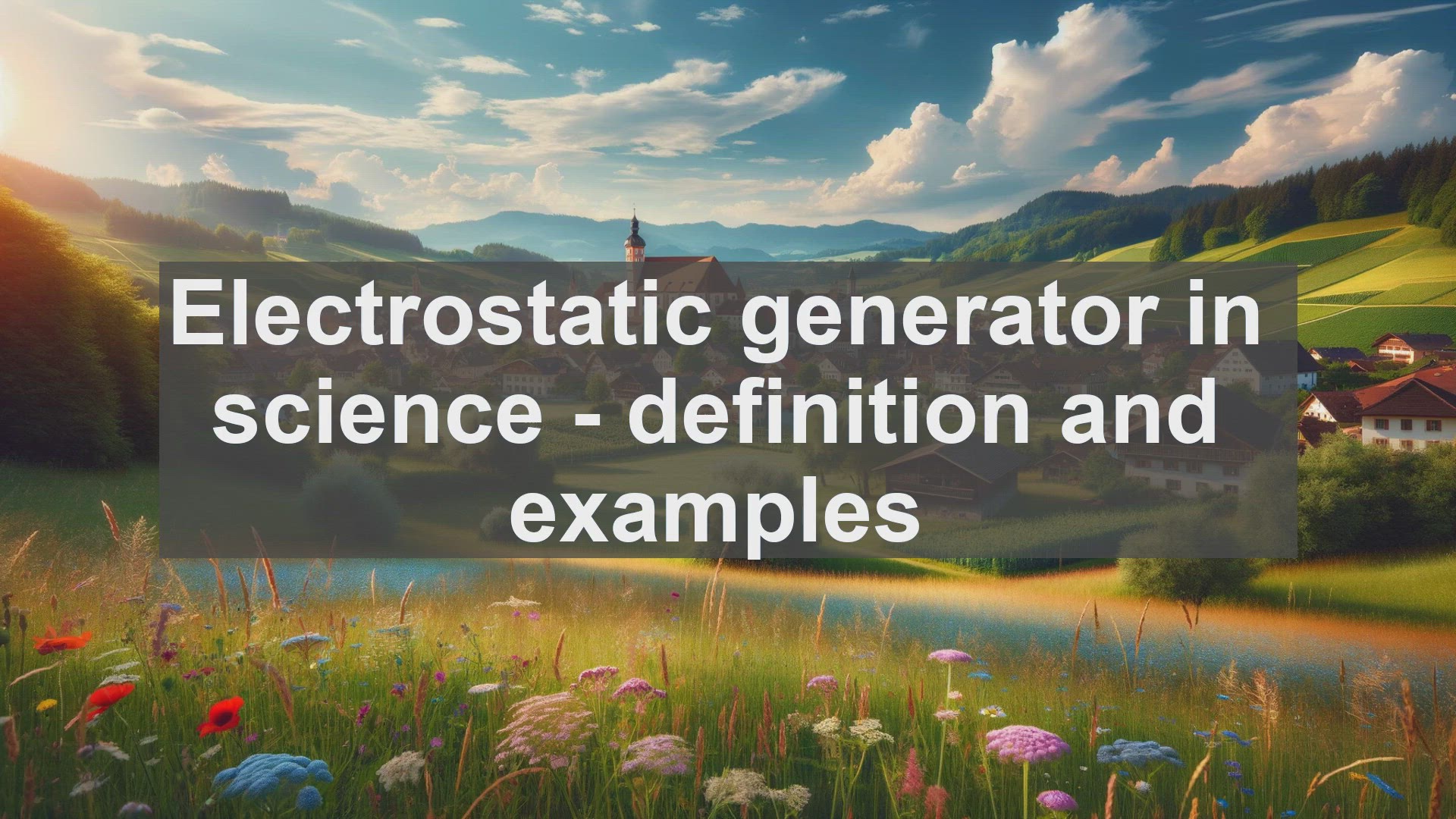 'Video thumbnail for Electrostatic generator in science  definition and examples'