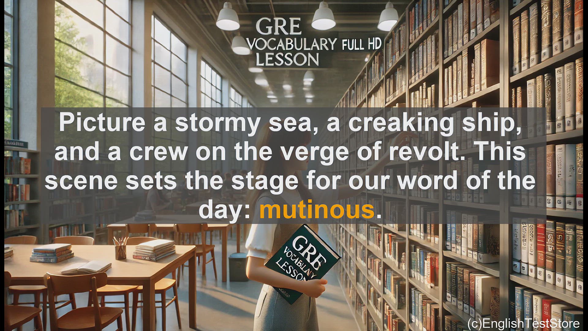 'Video thumbnail for GRE Vocabulary Lesson: Mutinous - Mastering a Powerful Vocabulary Word'